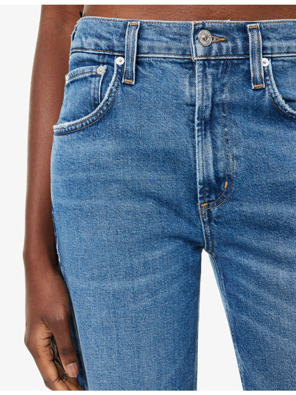 Delfina Straight-Leg Denim Jeans - 5