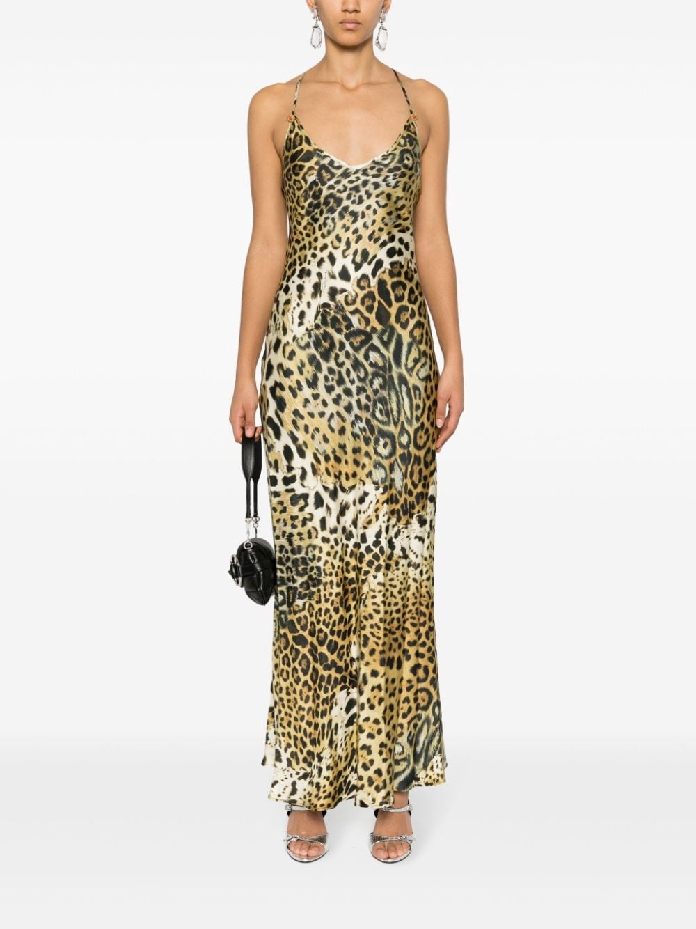 leopard print silk dress - 2