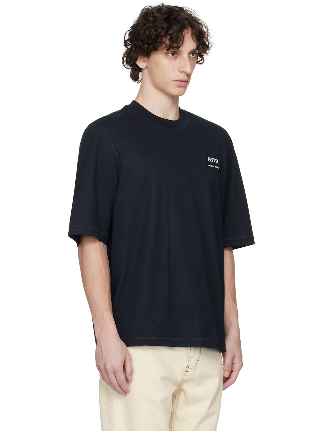 Navy Cotton T-shirt - 2