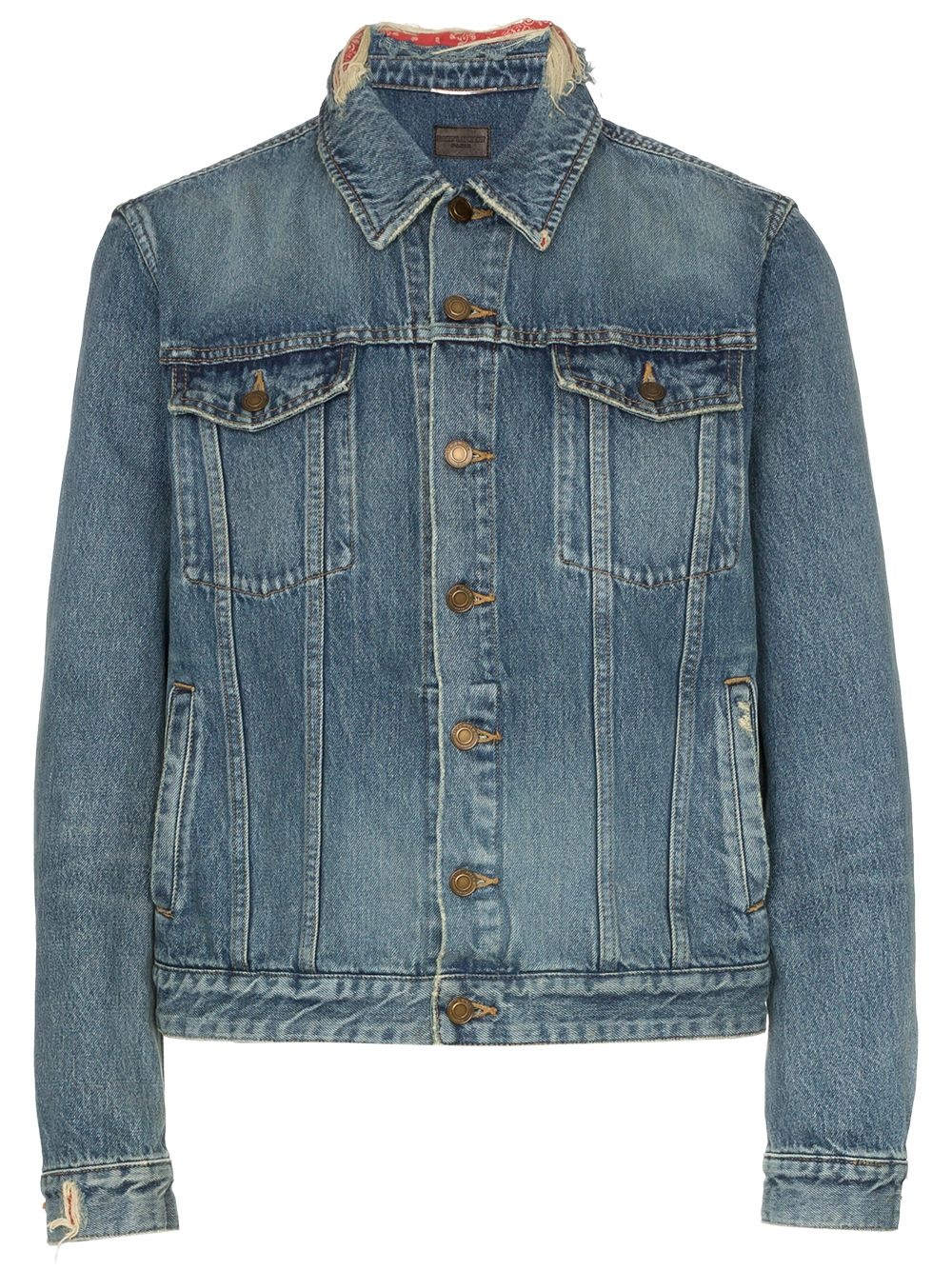 distressed denim jacket - 1