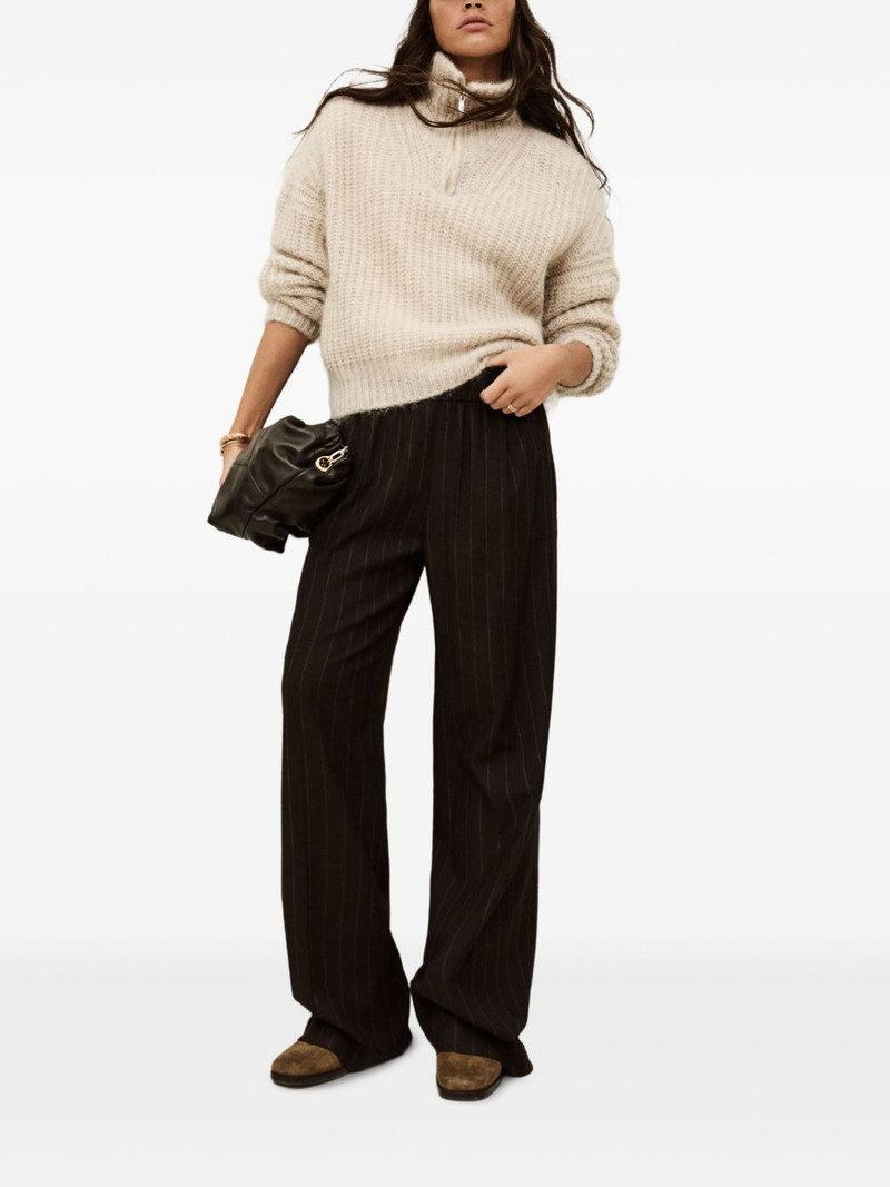 ba&sh Handrew pinstripe elasticated trousers outlook