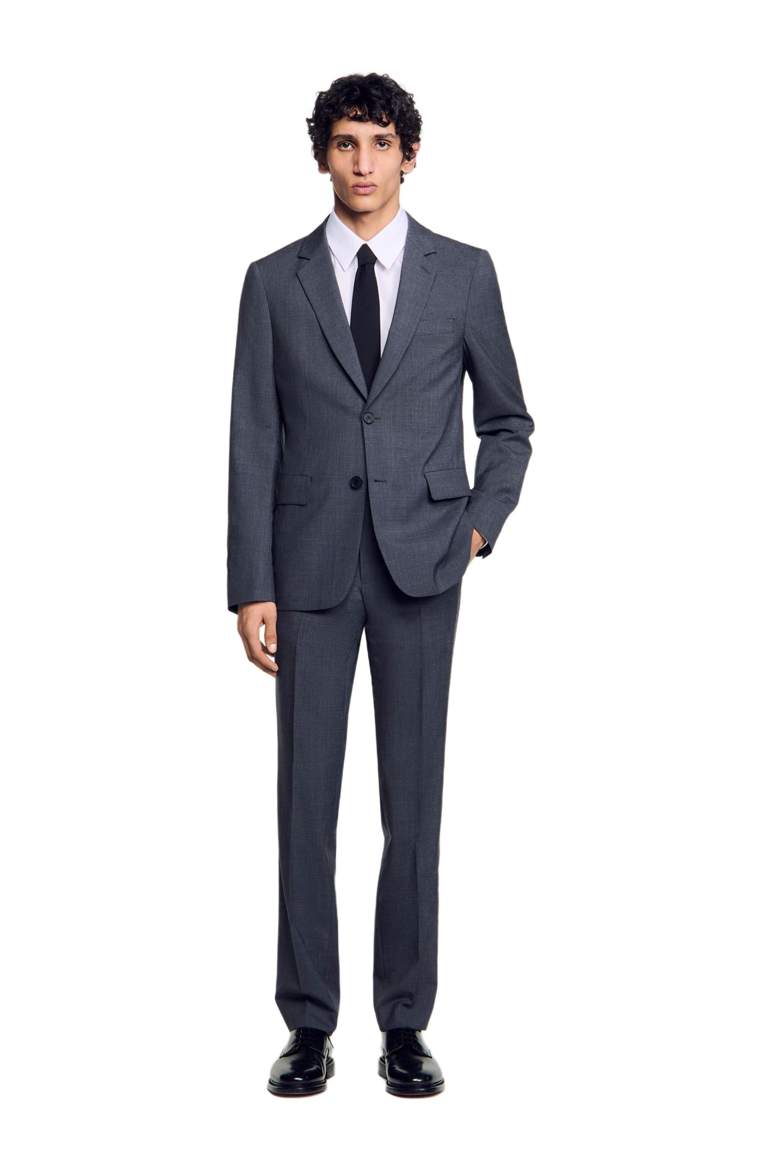SANDRO Wool suit jacket in Mocked Grey at Nordstrom - 6