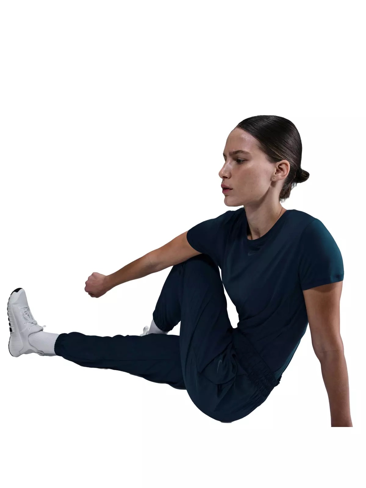 Women's One Dri-FIT High-Waisted 7/8 Joggers-Blue - 5