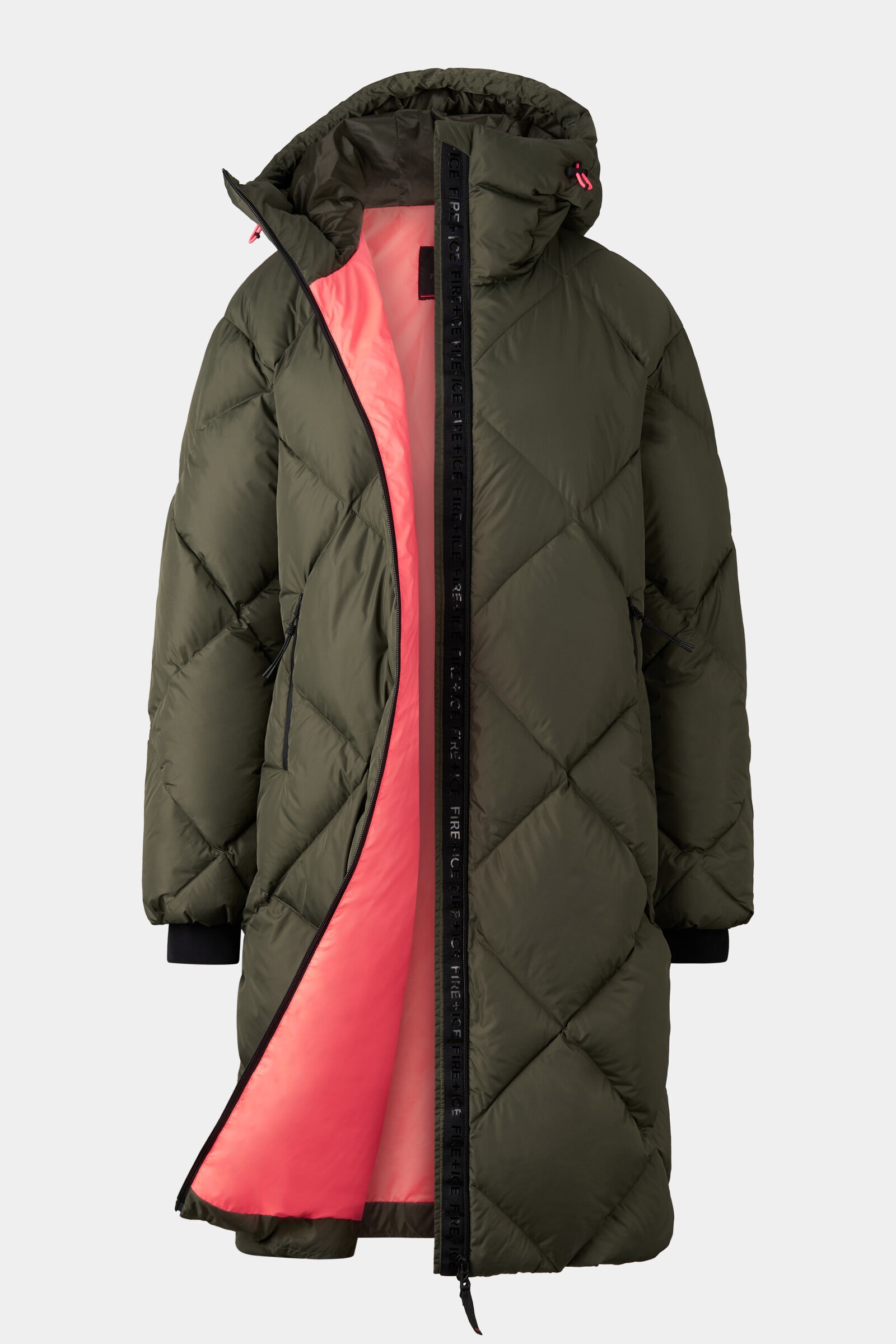 Beth quilted coat in Olive green - 2