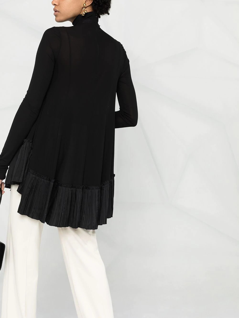 turtleneck ruffle blouse - 5