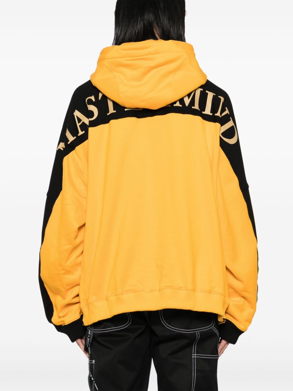 logo print cotton hoodie - 4