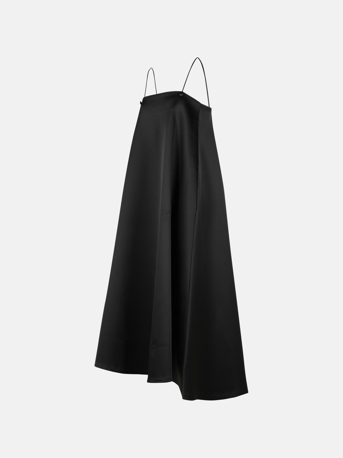 BLACK POLYESTER DRESS - 2