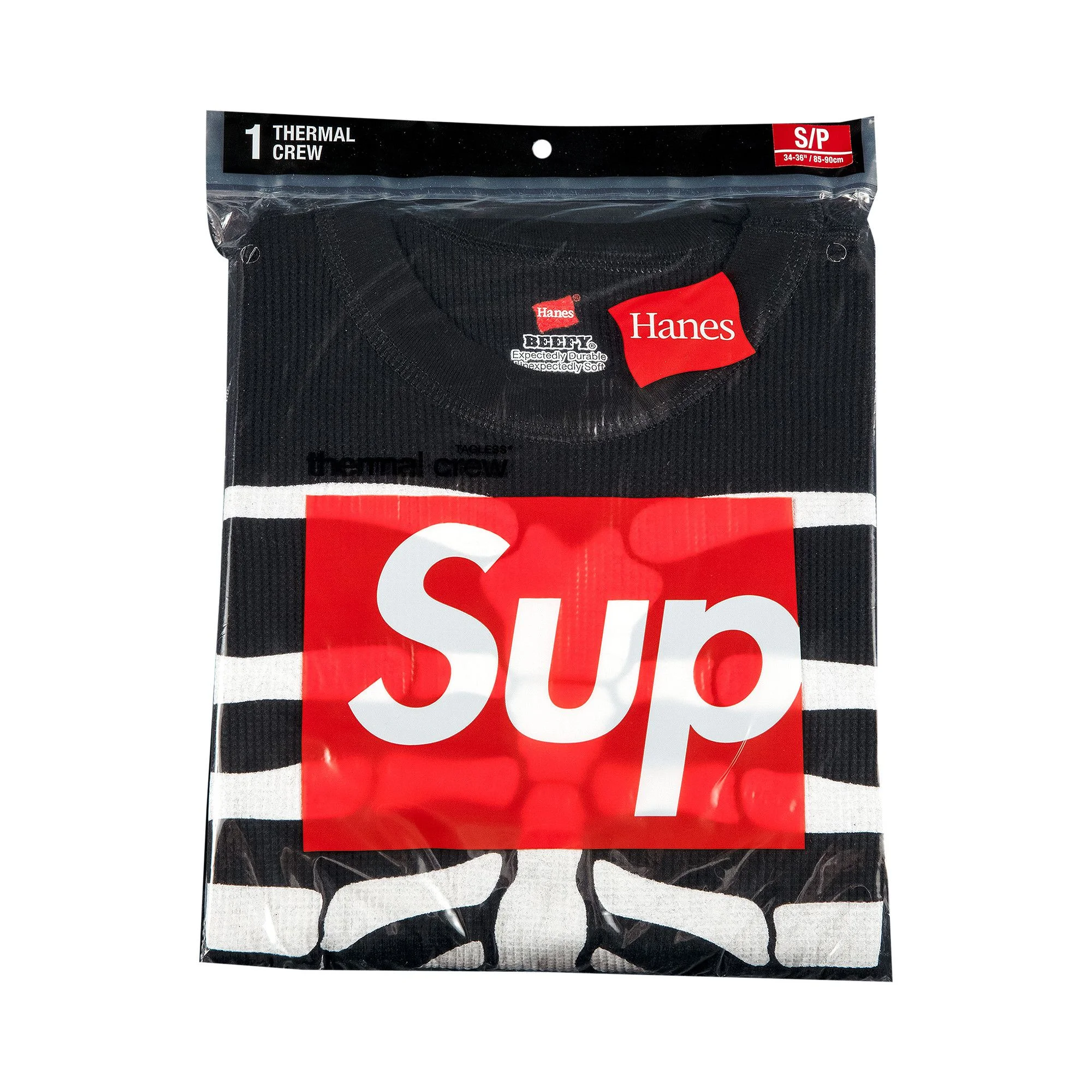 Supreme Supreme x Hanes Bones Thermal Crew (1 Pack) 'Black