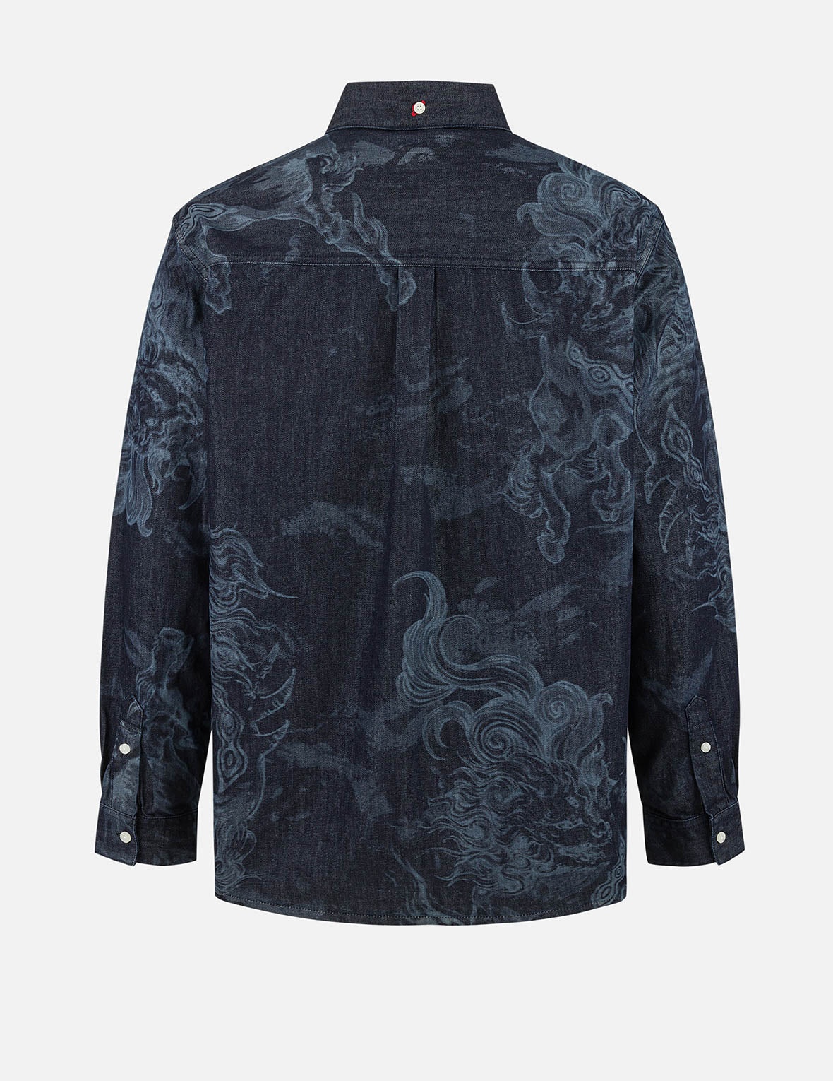 Hakutaku Laser Printed Relax Fit Denim shirt - 2