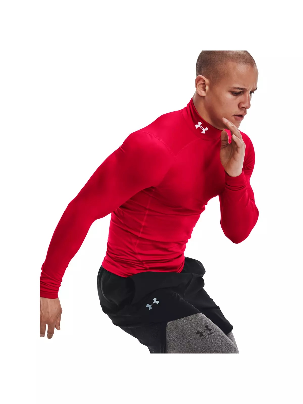 Men's ColdGear Armour Shirt-Red - 3