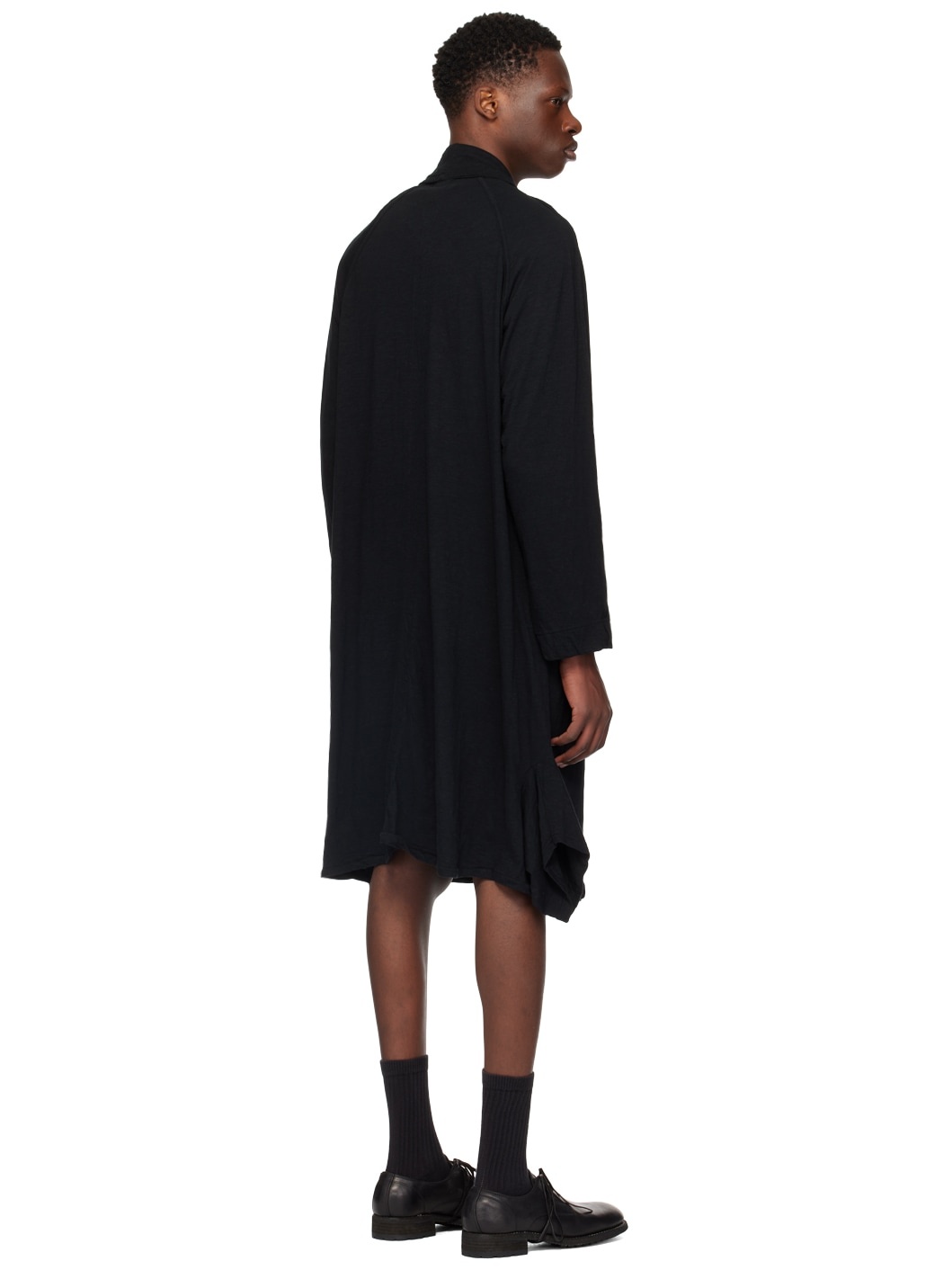 Black Asymmetric Coat - 3