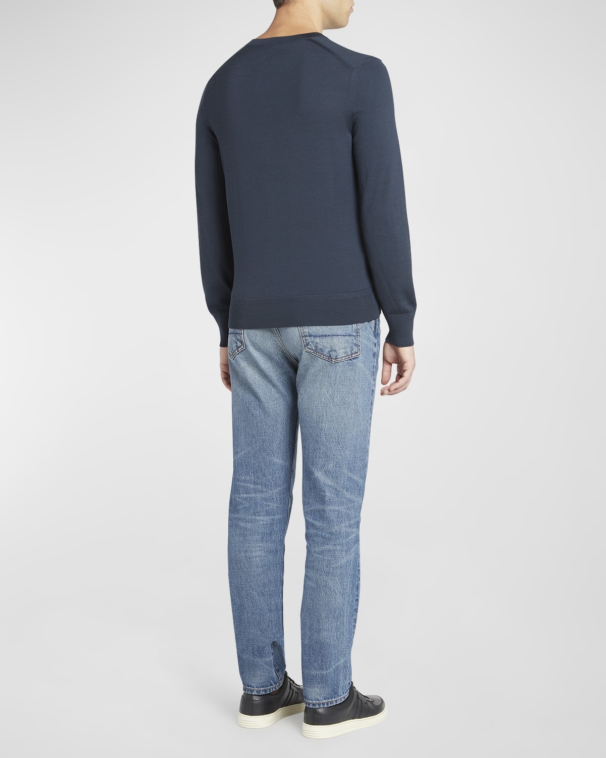 Men's Merino Wool V-Neck Sweater - 4