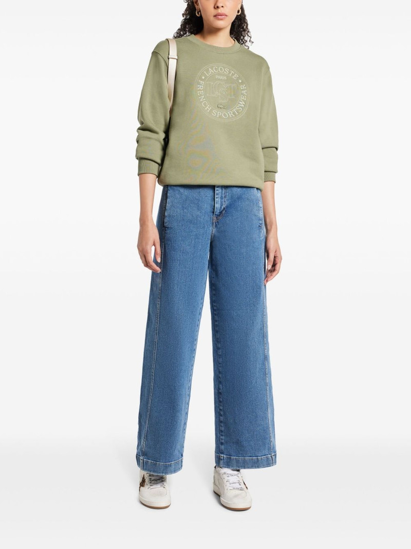 LACOSTE stretch-denim wide-leg jeans outlook