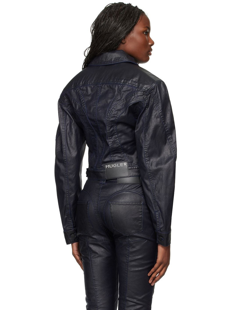 Blue Waxed Denim Jacket 3