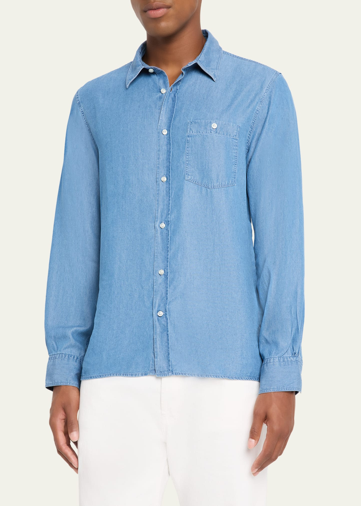 Men's Alex Lyocell Pocket Button-Down Shirt - 4