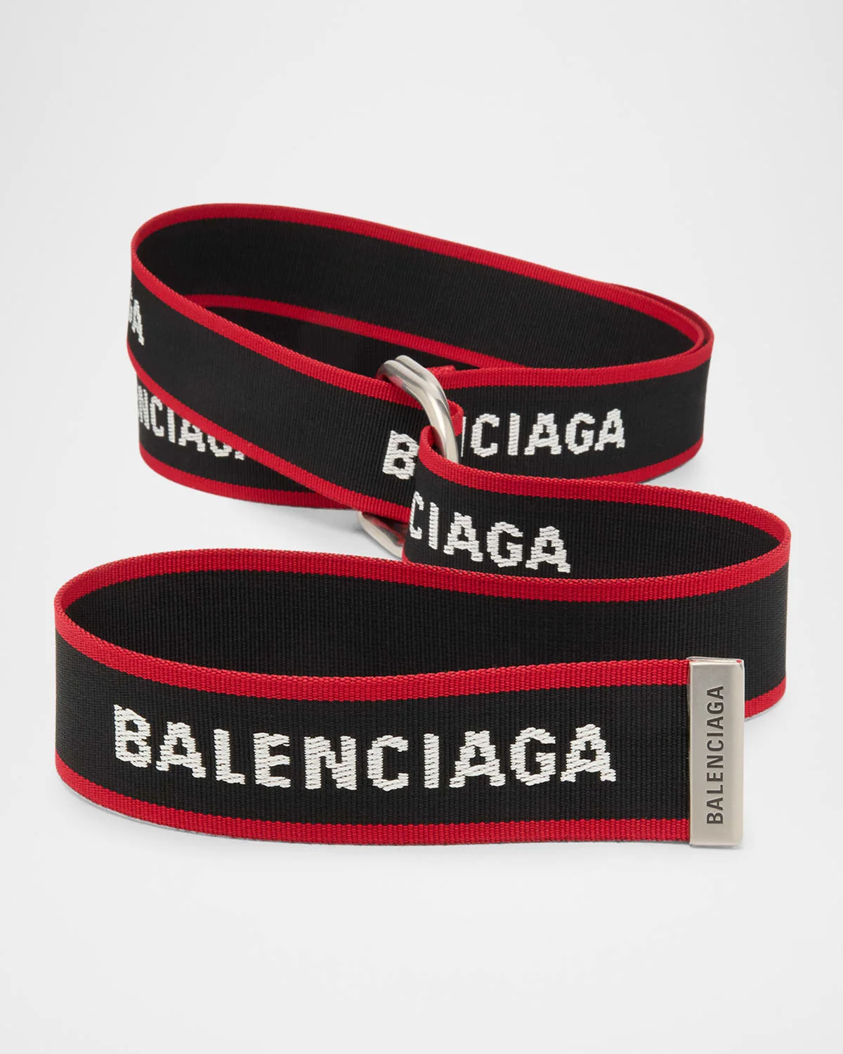 Men's Jacquard Logo D-Ring Belt - 1