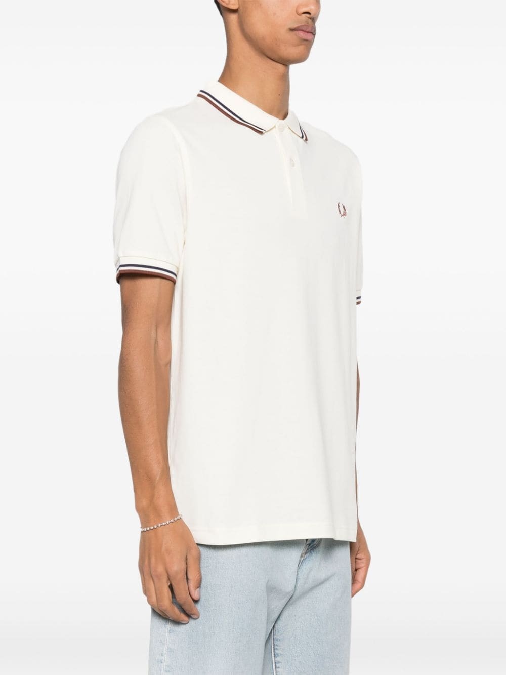 embroidered-logo cotton polo shirt - 5