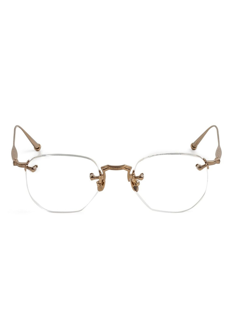geometric-frame glasses 1