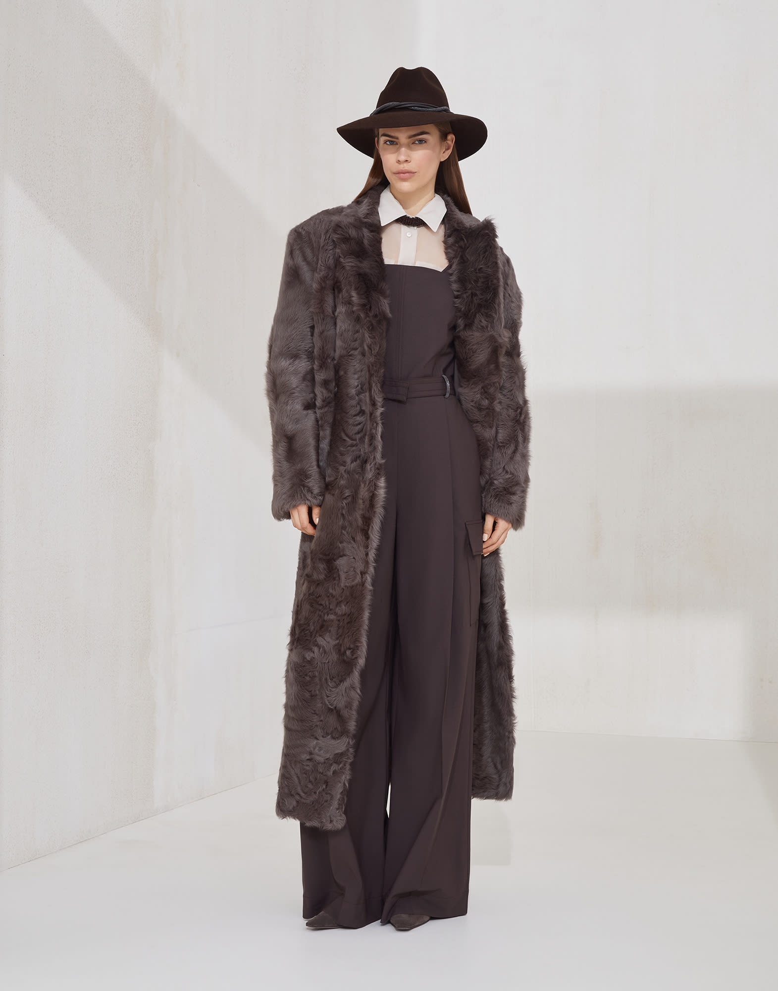 Tropical luxury wool jumpsuit with monili - 5