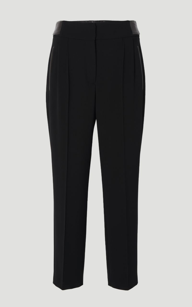 Compact Stretch Pu Mix Tailored Slim Leg Trouser 4