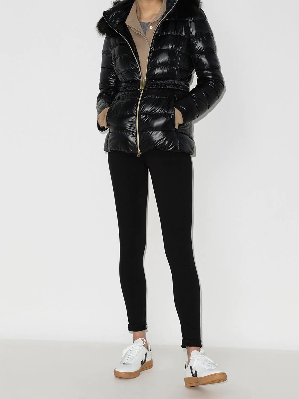 belted quilted puffer jacket - 2