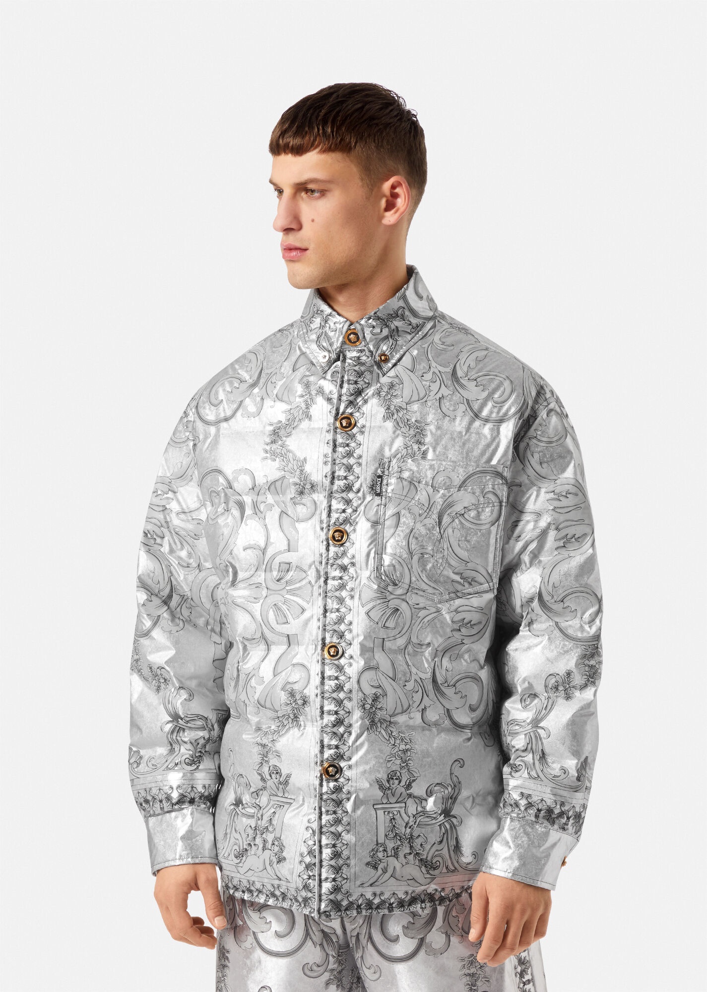 Silver Baroque Down Jacket - 3