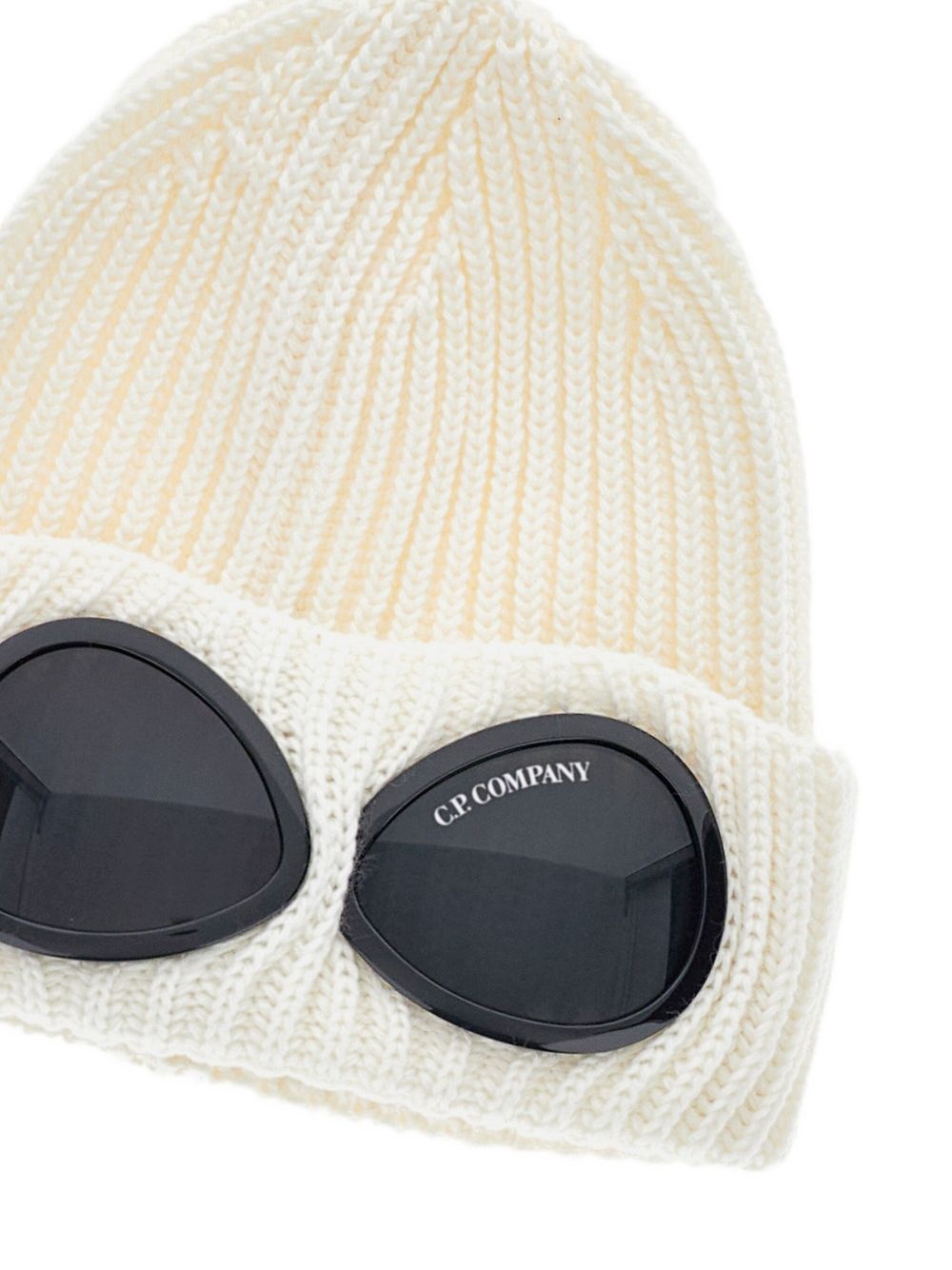 U16 goggle-detail ribbed beanie - 2