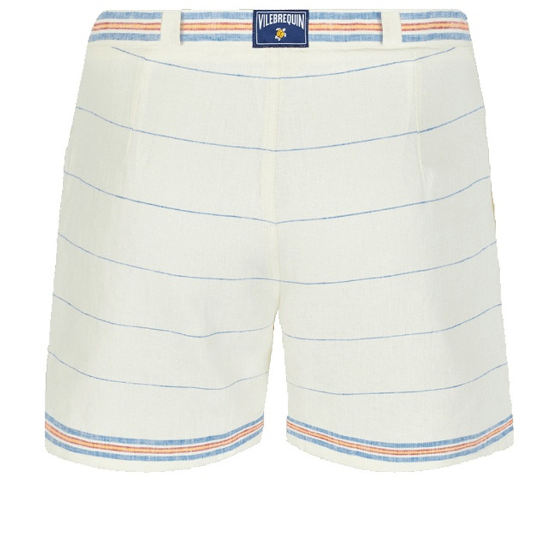 Vilebrequin Men 1972 Stripes Linen Bermuda Shorts outlook