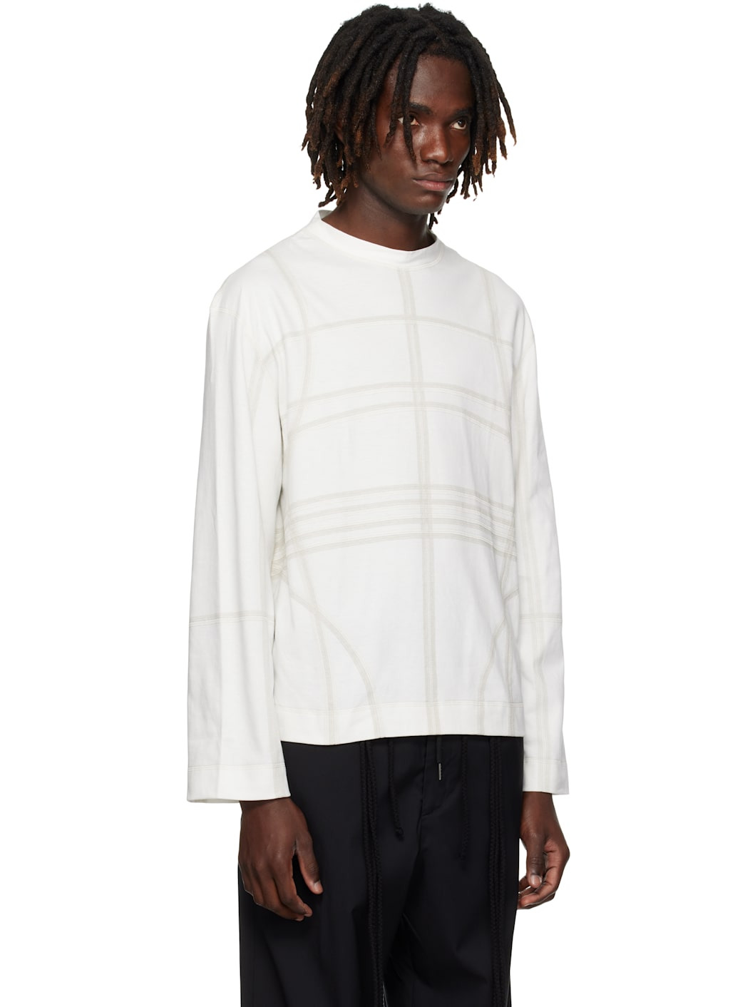 White Flatlock Long Sleeve T-shirt - 2