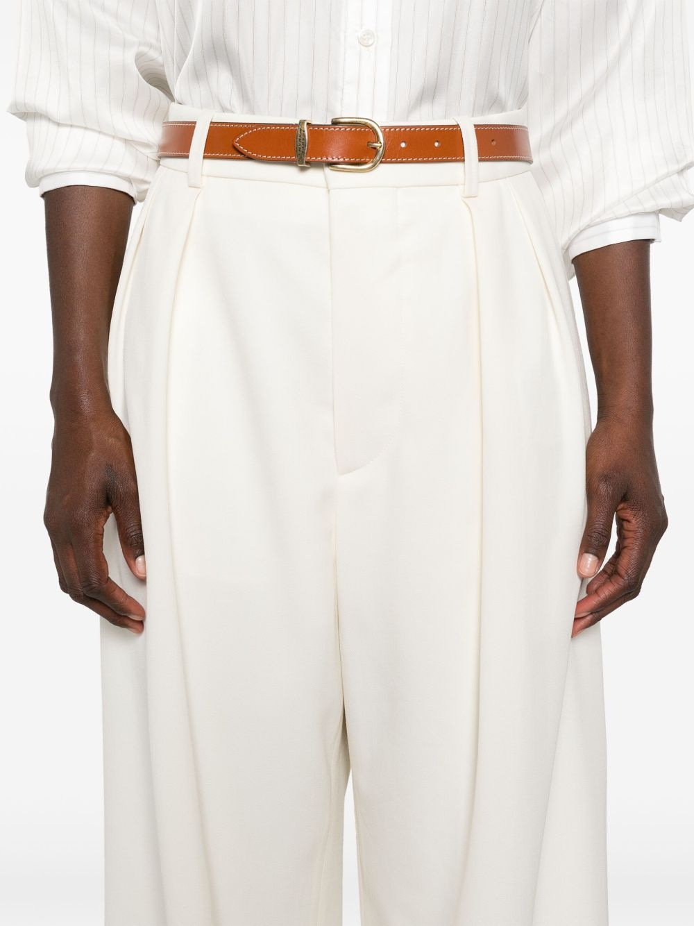 low-waisted tailored trousers - 5