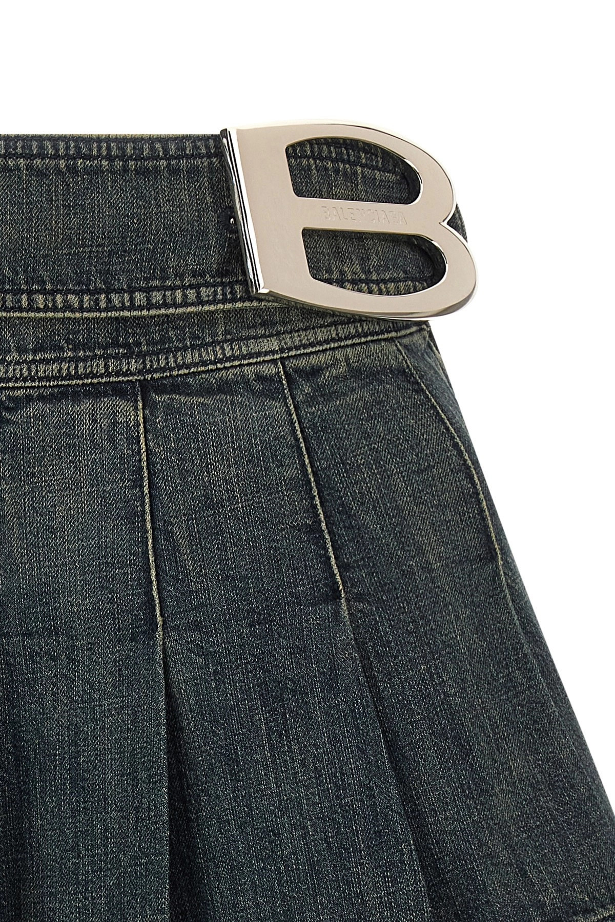 'Buckle Pleated' skirt - 3