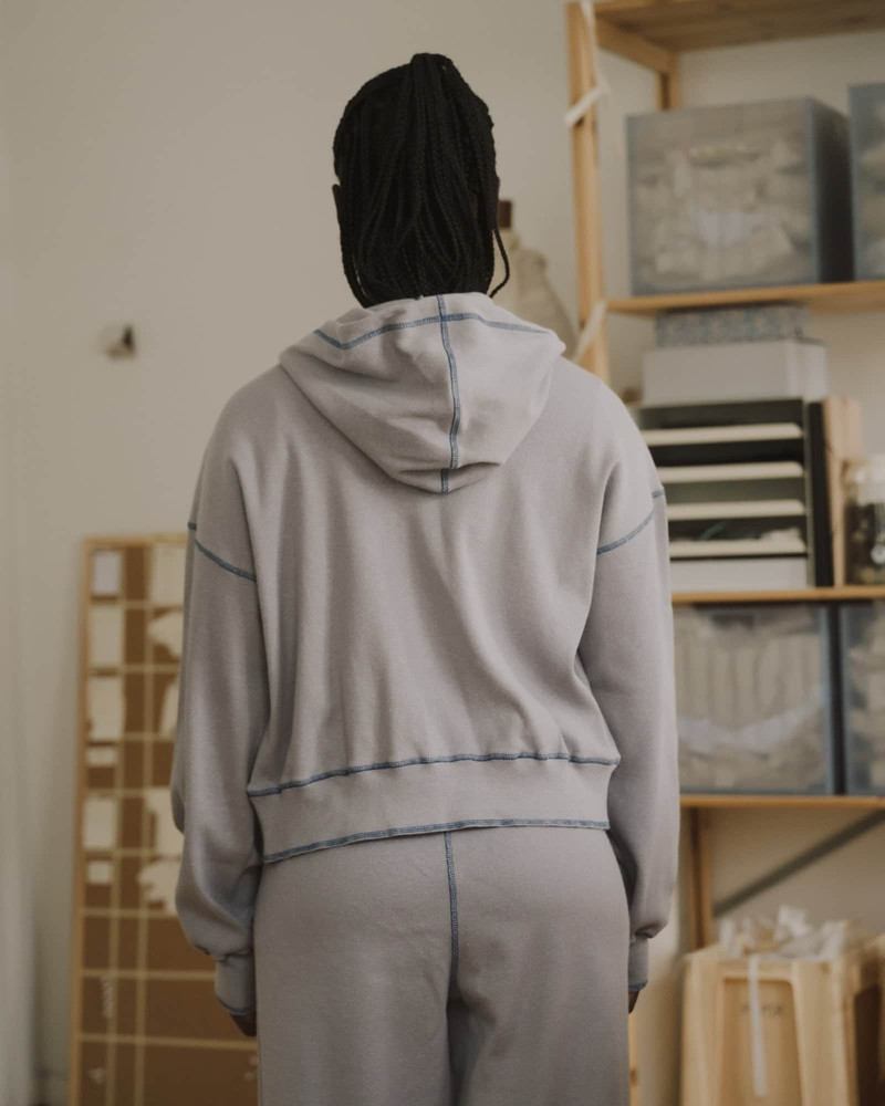 BASERANGE Way Zipped Hoodie - Organic Cotton Rib outlook