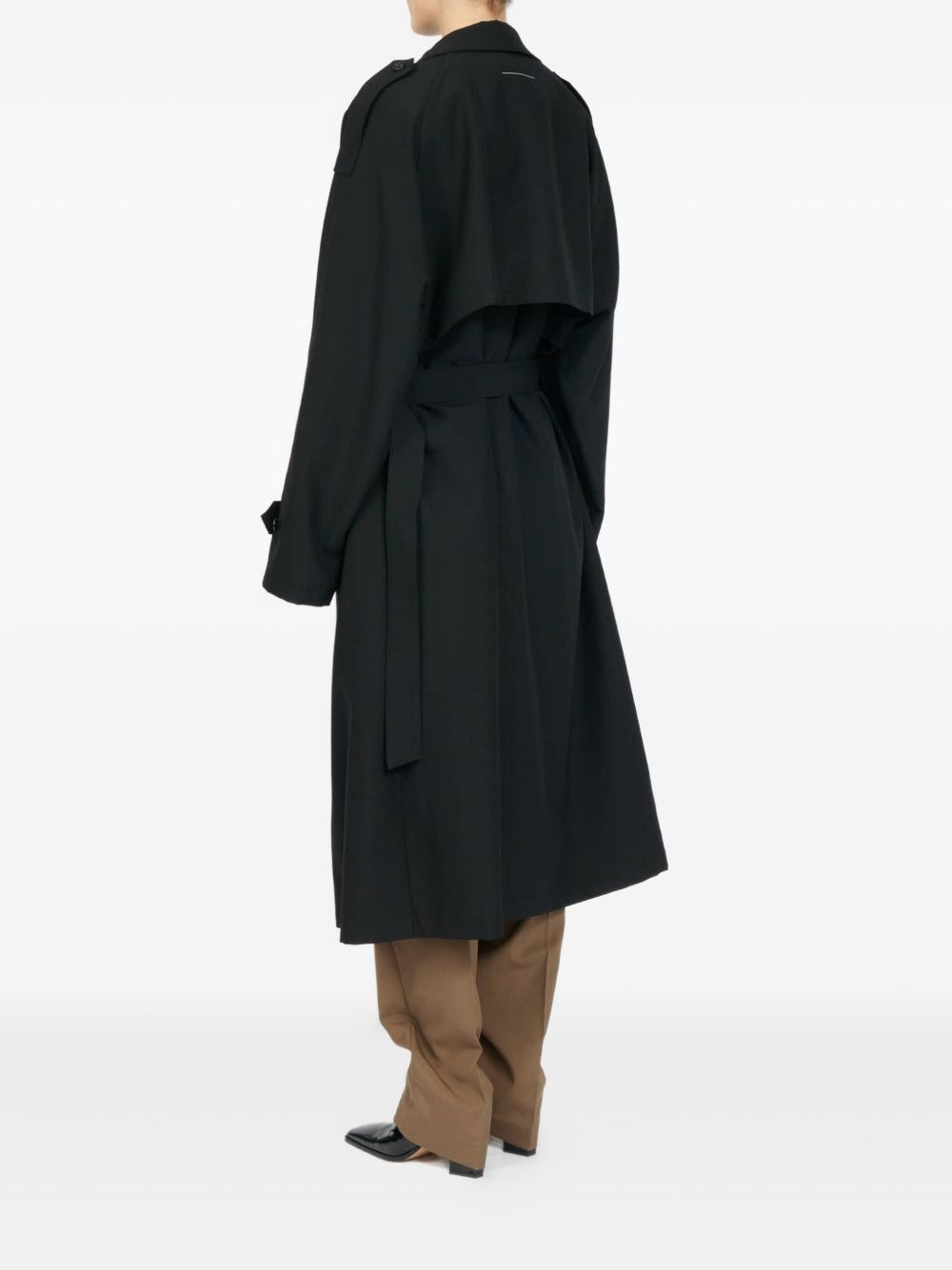 double-breasted belted coat - 4