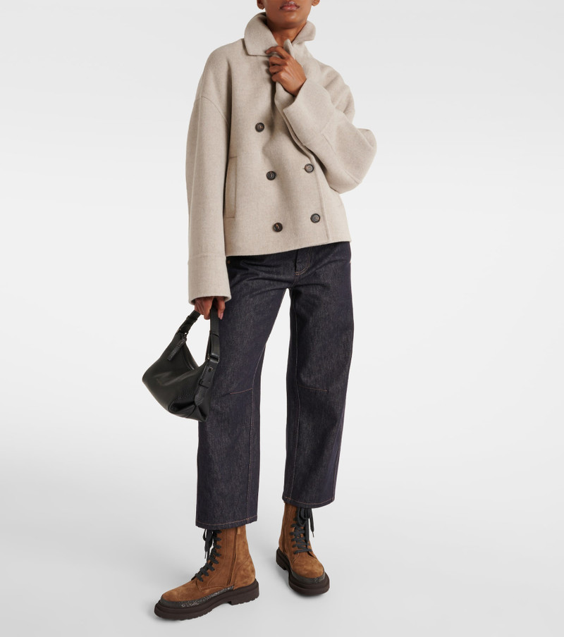 Brunello Cucinelli Suede combat boots outlook