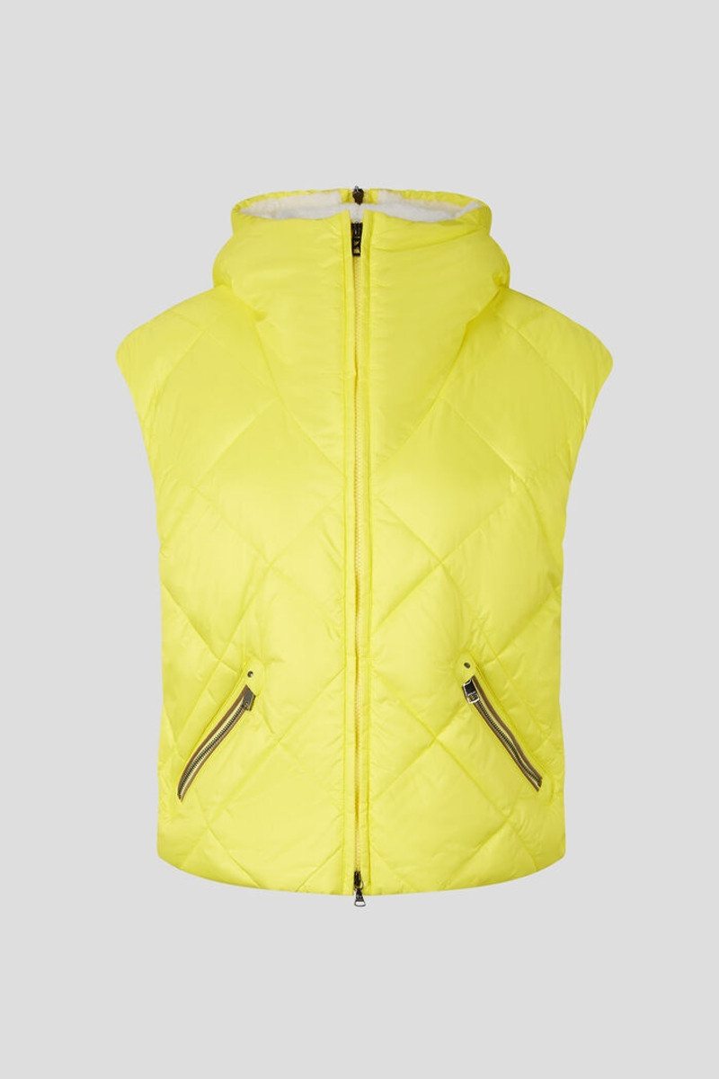 Marla Quilted waistcoat in Yellow 1