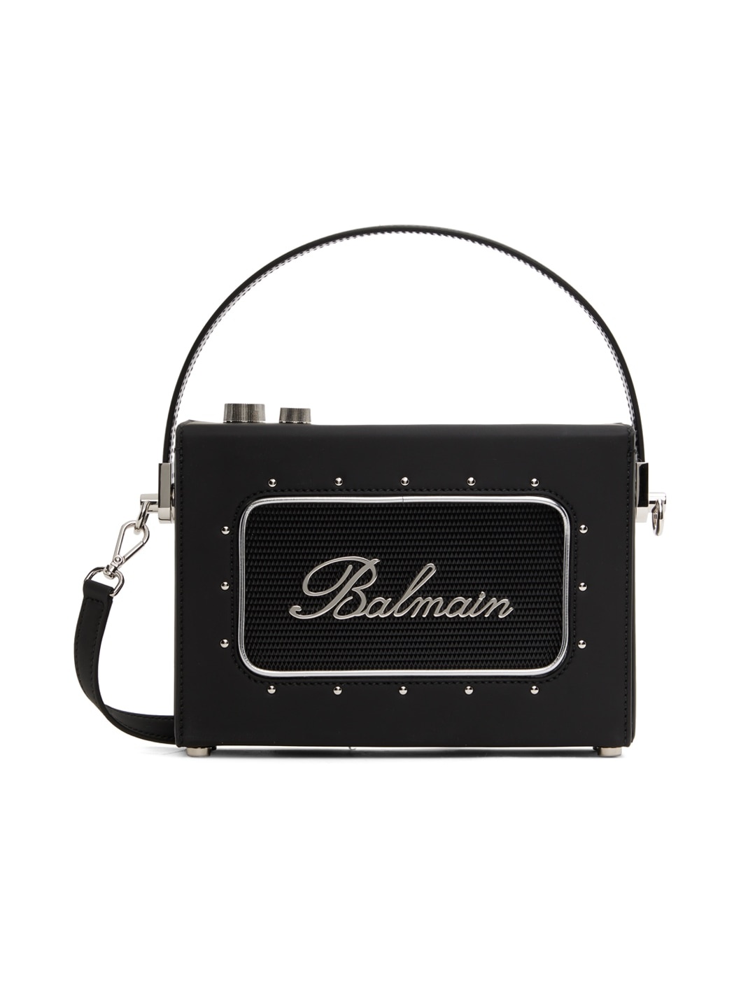 Black Radio Rubber-Effect Leather Bag - 1