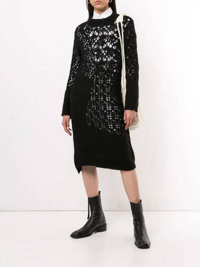 Yohji Yamamoto open-knit midi dress outlook