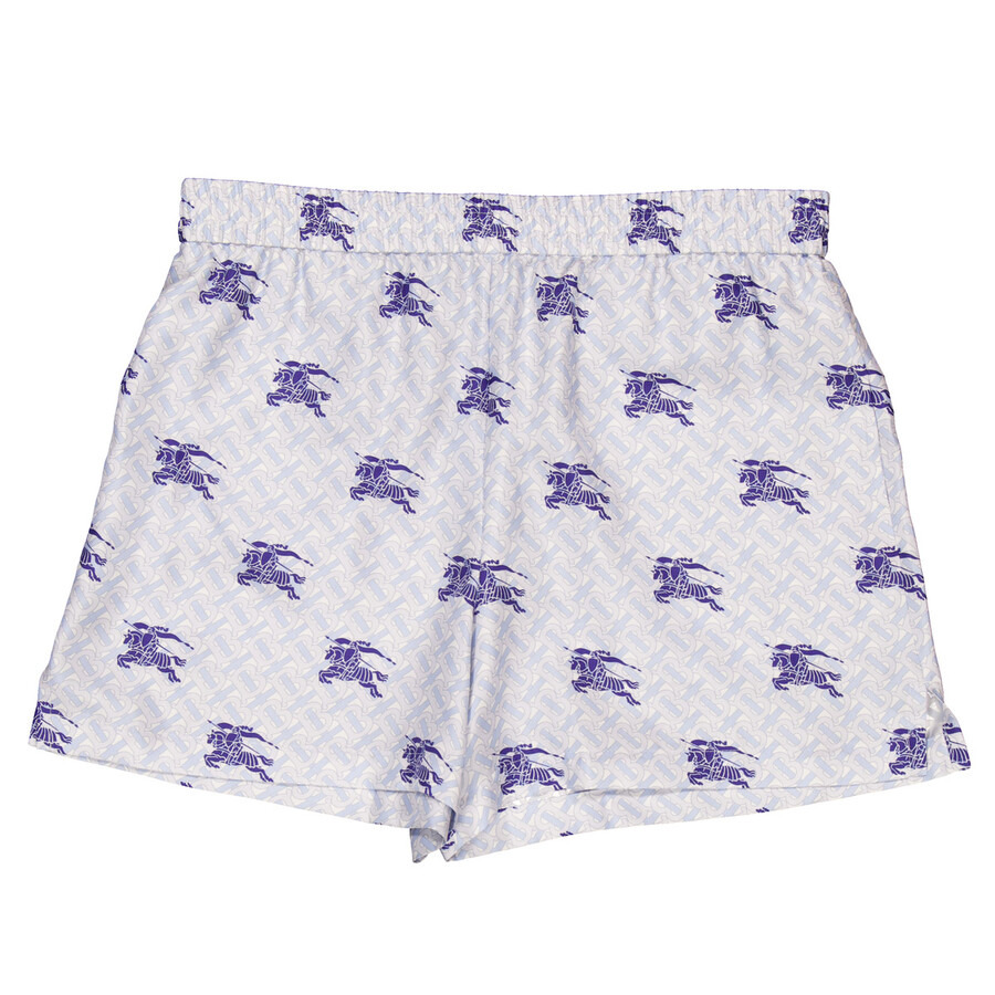 Burberry Brandon Ekd Tb-Monogram Silk Shorts - 5