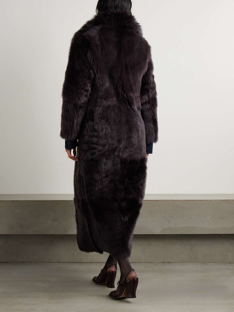 Evita shearling coat Chocolate 3