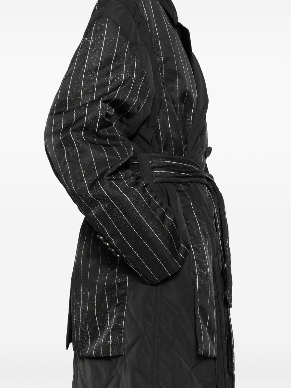 striped padded coat - 5