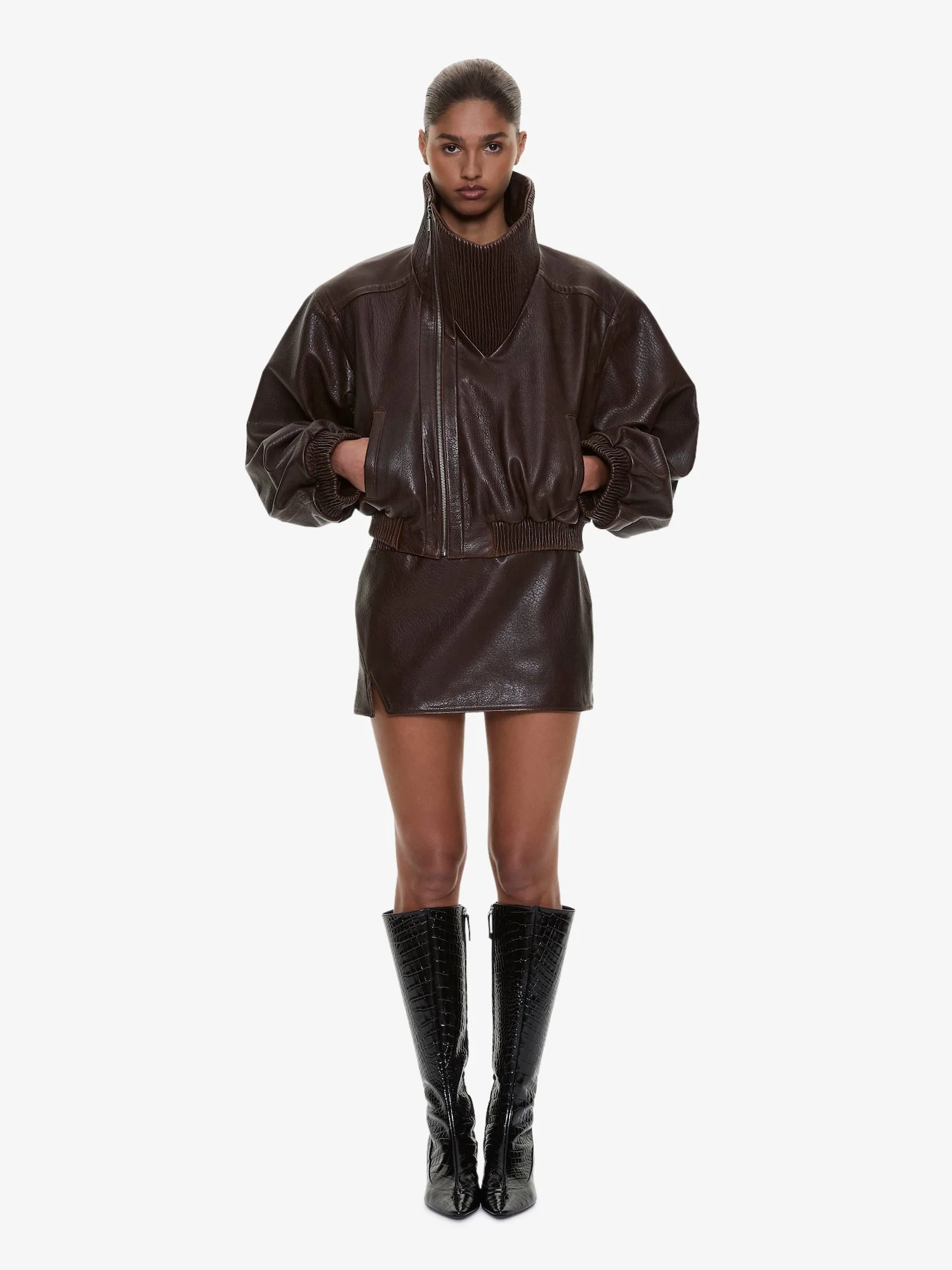 Alfie Leather Mini Skirt - 1
