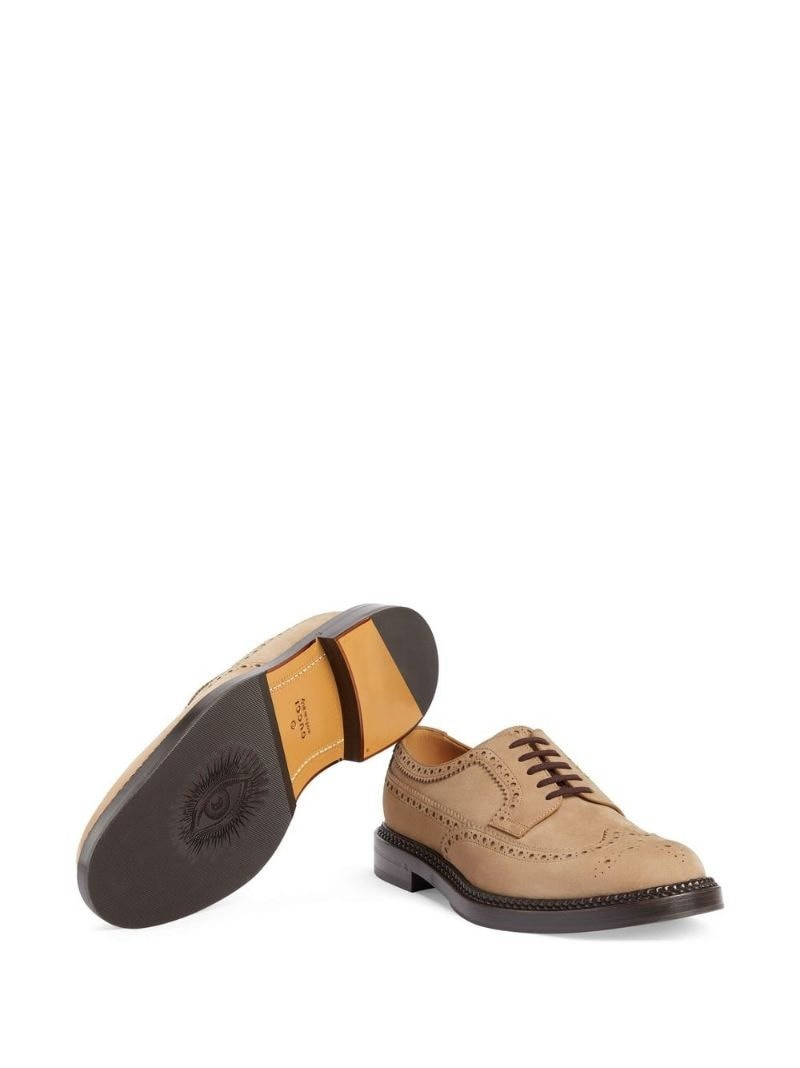 logo suede brogues 5