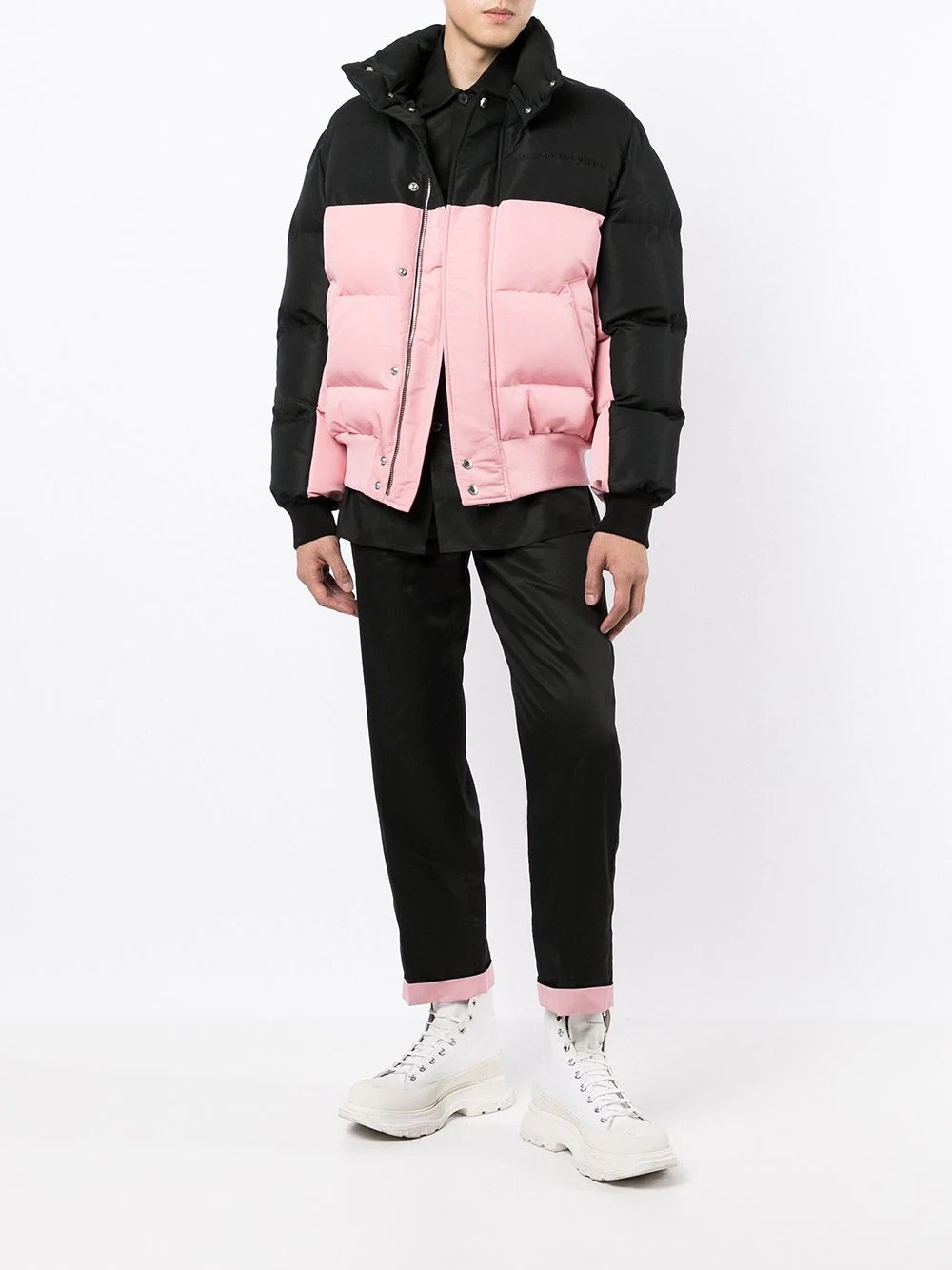 two-tone puffer jacket - 2