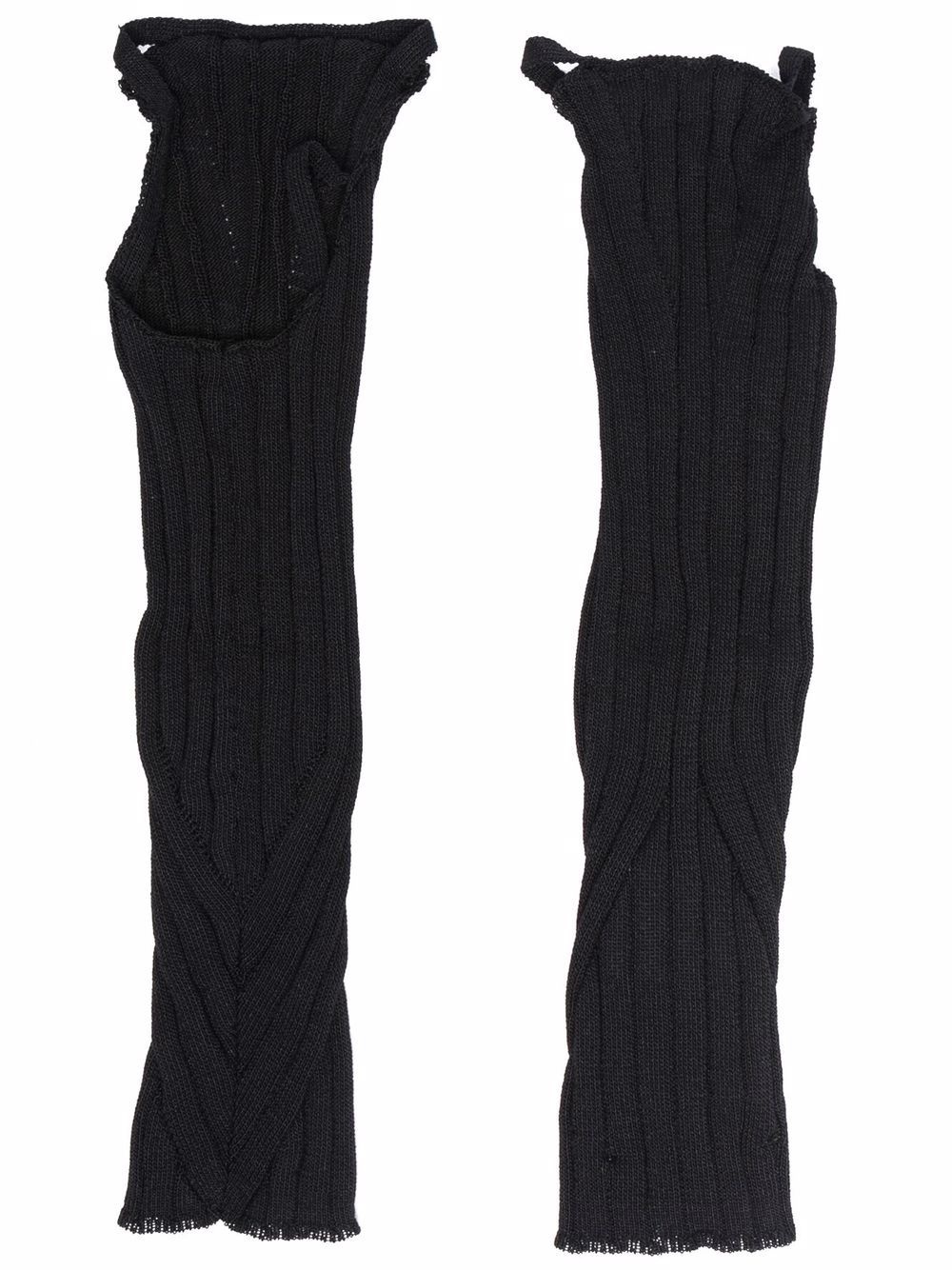 Harkman rib-knit arm warmers - 1