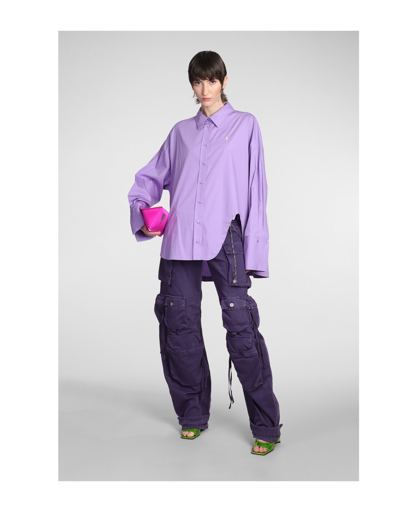 Fern Pants In Viola Cotton - 2