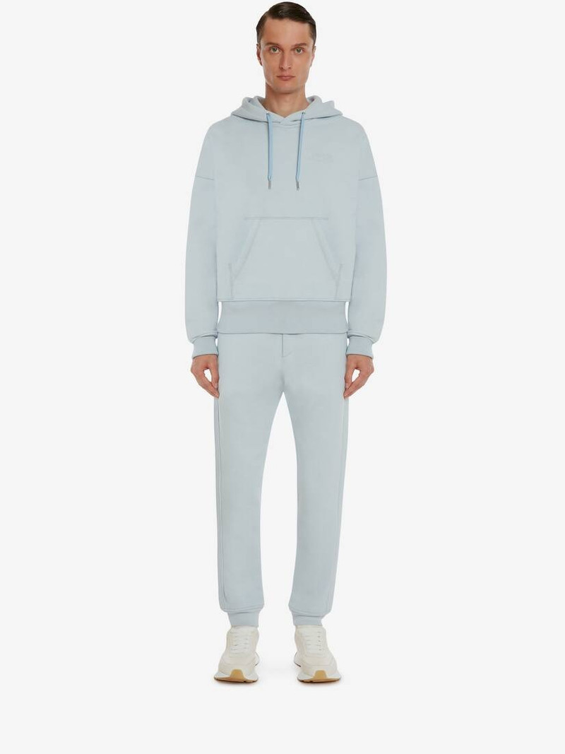 Alexander McQueen Men's McQueen Signature Joggers in Spring Blue outlook