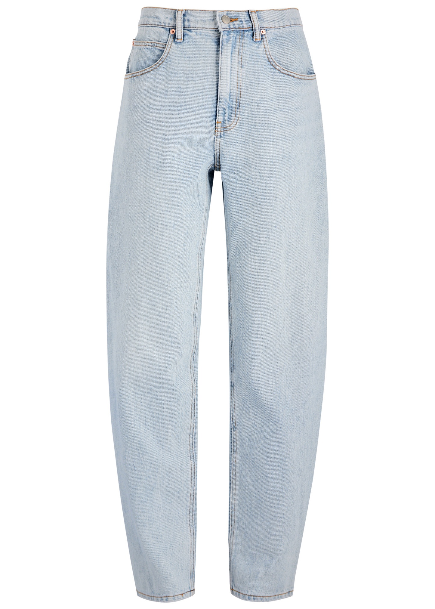 Zip-detail barrel-leg jeans - 1