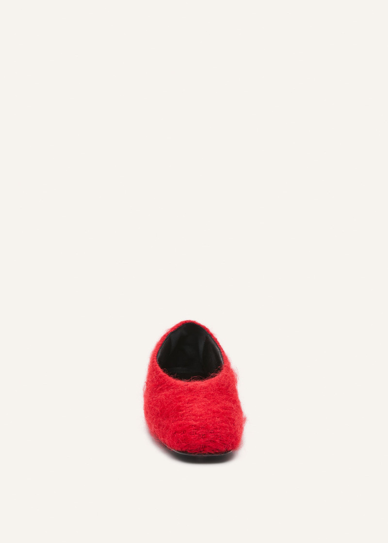 Loom-woven ballet flats in red 3