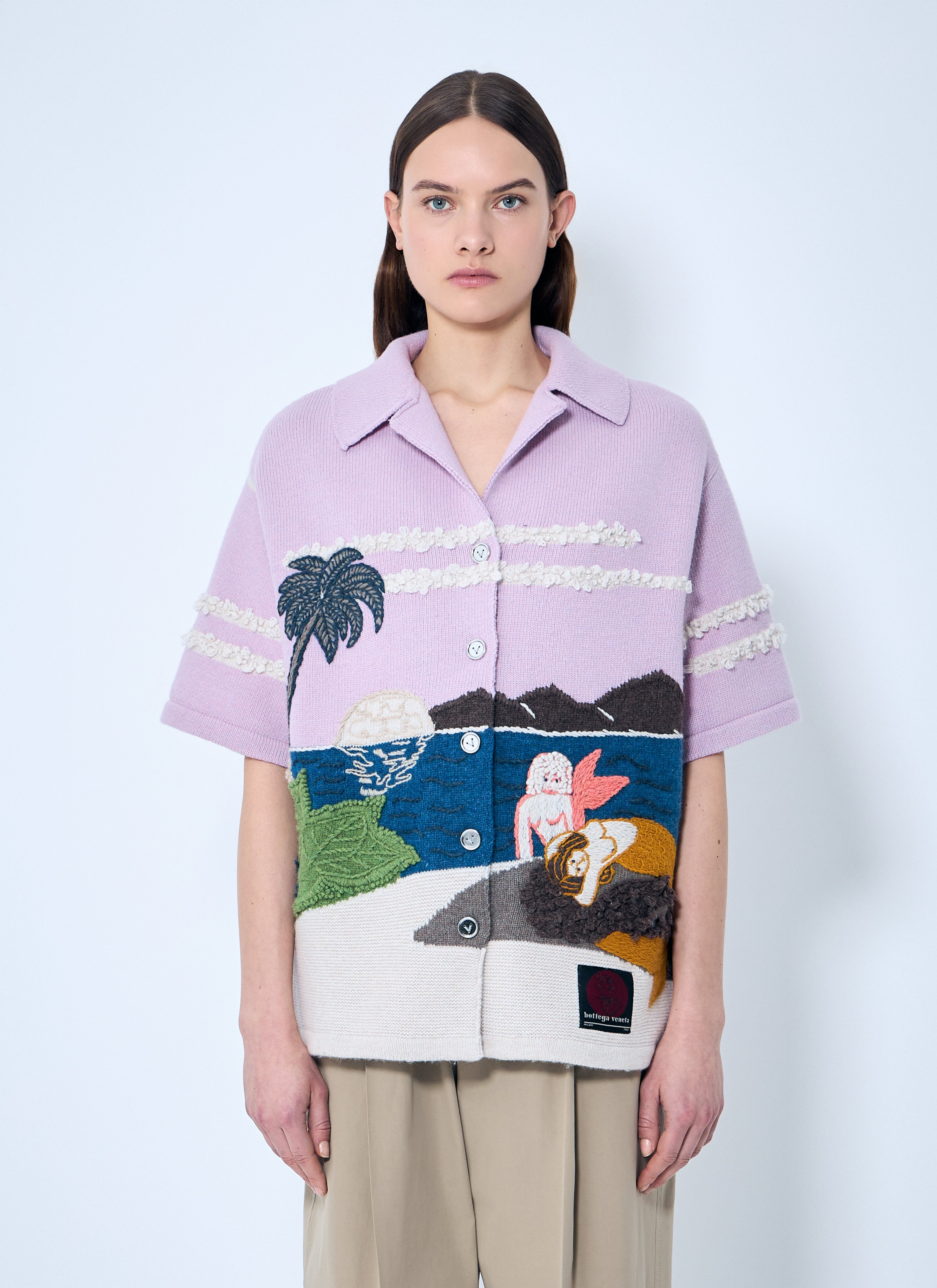 Bottega Veneta Women Intarsia Knit Shirt - 1