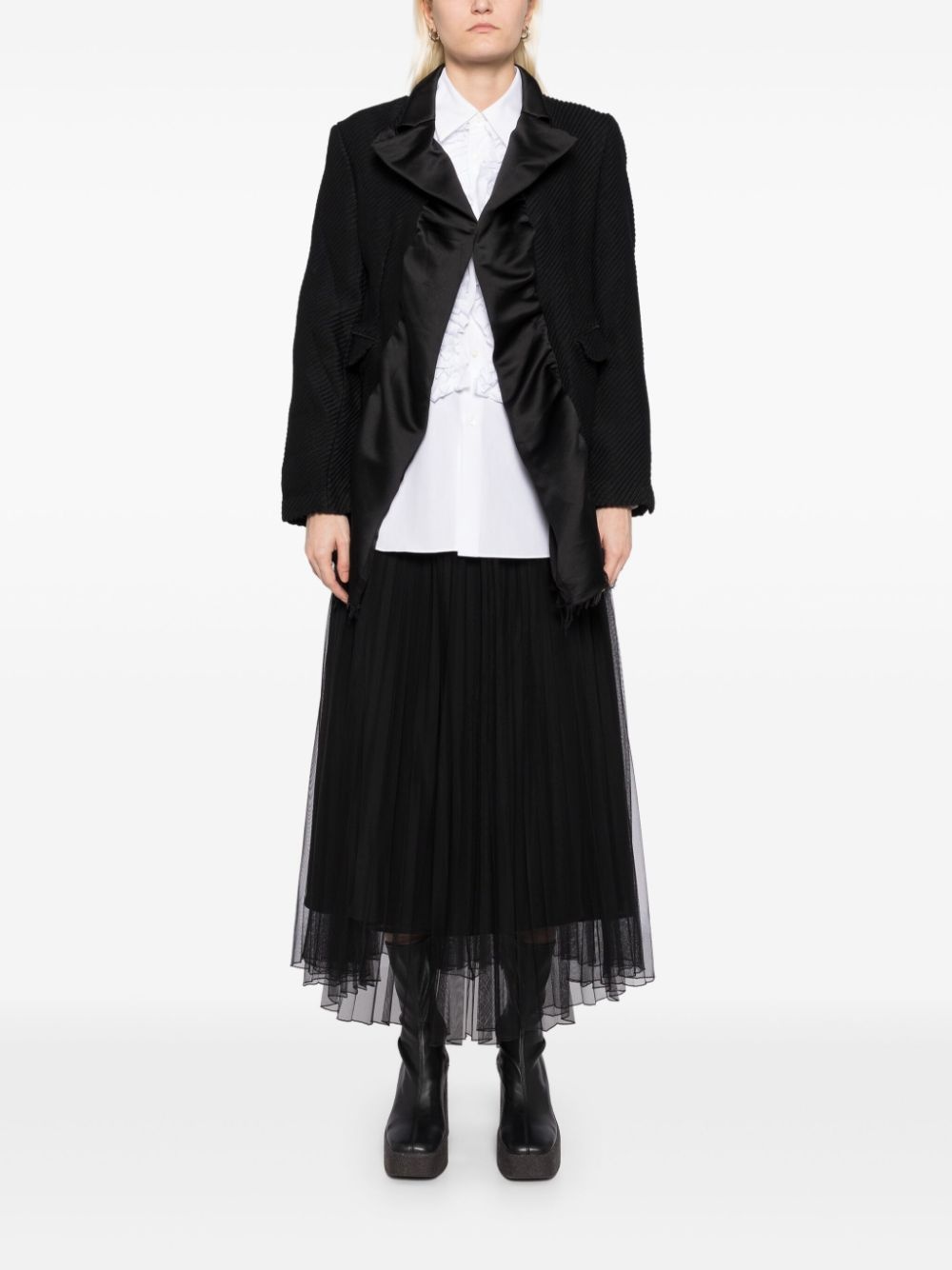 fringed-edge blazer - 2